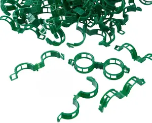 100 Pcs Plant Support Clips - Green Clips for Securing Climbing Plants and Vines