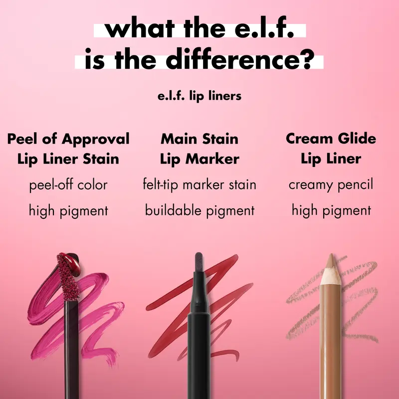 e.l.f. Peel of Approval Lip Liner Stain - Peel-Off Long-Wear Lip Stain ...