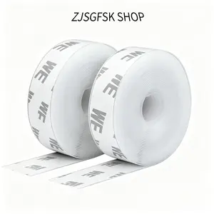 2 Pcs S-15Ft Weather Stripping, 1.3in Width Self-Adhesive Door Window Seal Strip, Anti-Draft Insulation Tape for Shower Doors