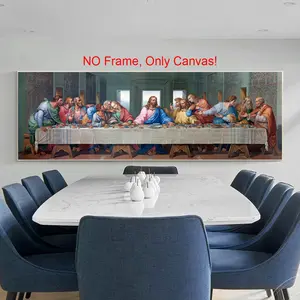 The Last Supper Pattern Canvas Painting without Frame, 1 Count Modern Western Wall Art Painting, Wall Art Decor for Home Living Room Bedroom Office, Canvas Prints