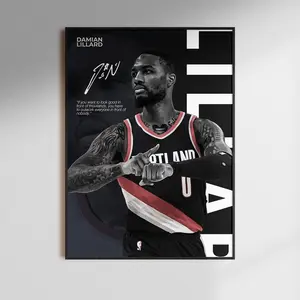 Damian Lillard Poster,  Wall Print, Basketball Digital ,  Poster, Sport Home Decor, Portland Trail Blazers Poster,  Gift