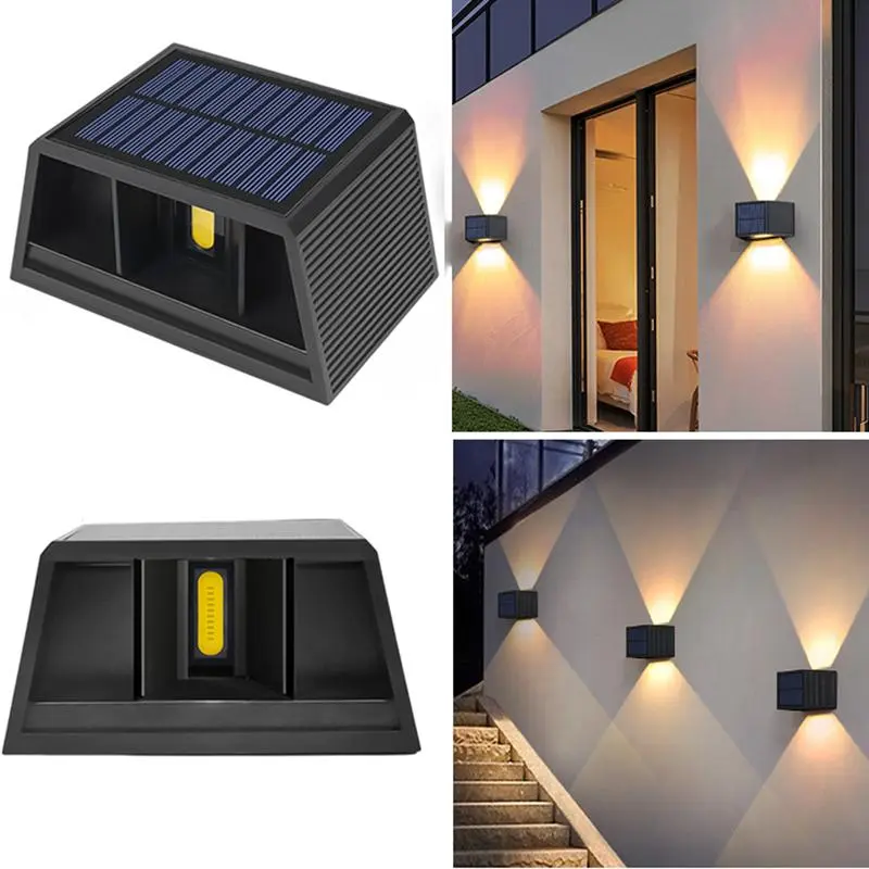Garden & Patio Solar Lights Outdoor Waterproof - Wall Mounted LED Sconce with Auto Motion Sensor, for Yard, Garage, Pathway, Fence Decoration