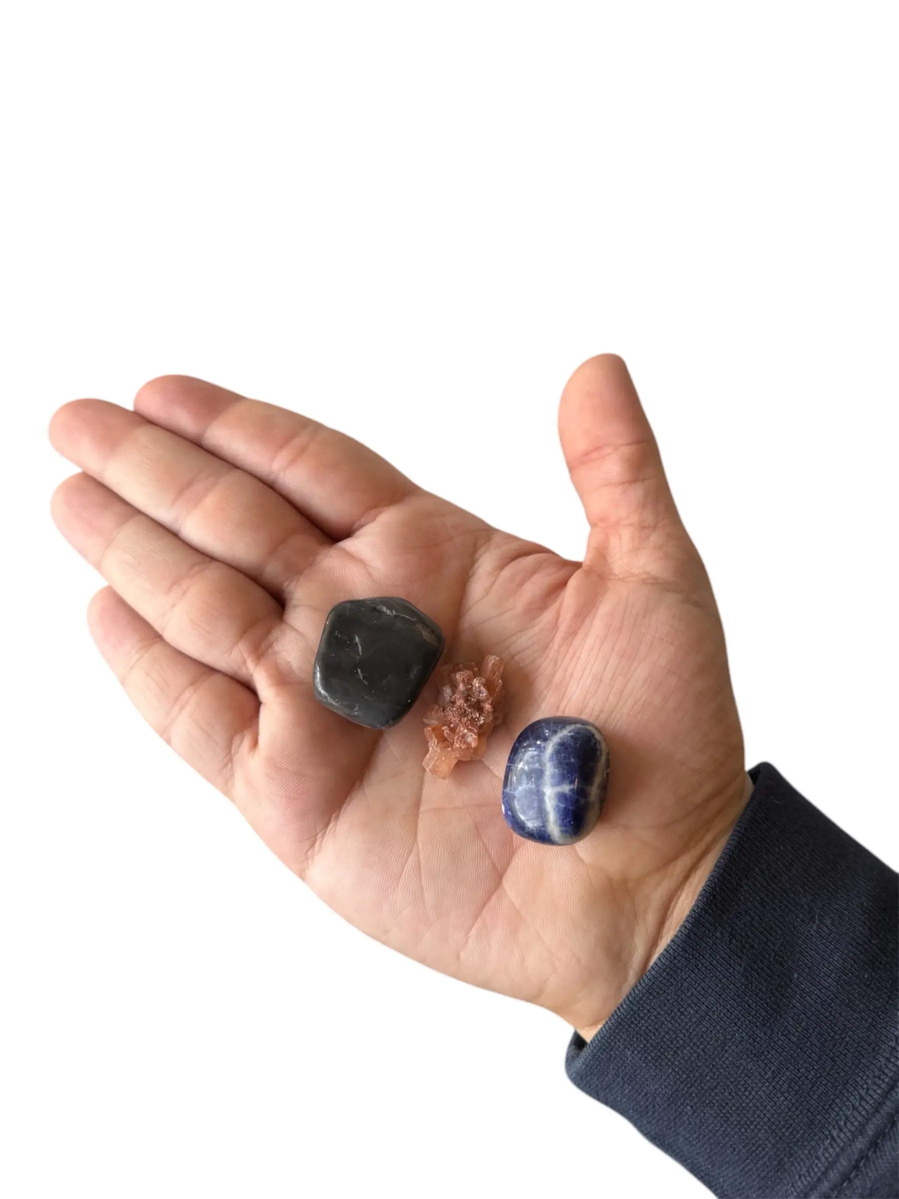 AMITYVILLE APOTHECARY Capricorn Zodiac Crystal Kit, 3 Healing Crystals of Varied Sizes Including Onyx, Sodalite, and Aragonite for Grounded Power, Wisdom, and Clarity, Capricorn Kit, Three Crystals