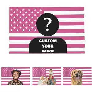 Custom Pink American Flag 3x5 Ft Personalized Flags Tapestry Poster for Clubs Concerts Bars Dormitories fathersdaygifts Decoration Photo 40X30 Print Wall Room mothersdaygift
