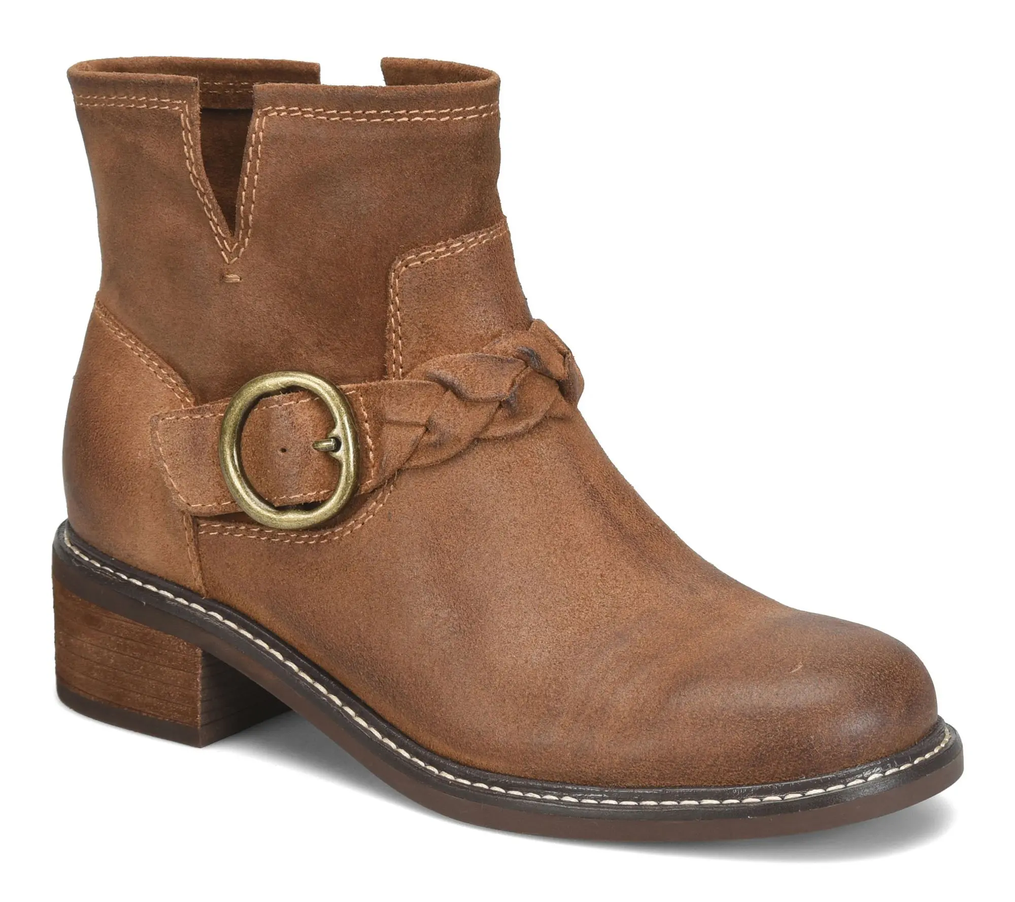 Sofft Suede Braided Ankle Boot - Miley