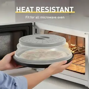 1pc Microwave Splash Guard | Expandable Heating Cover, Foldable Drain Basket & Fridge Preservation Lid - Dishwasher Safe, Microwave-Safe Design for Kitchen & Dining Room Organization, Plastic Material by LDQ