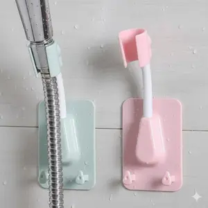 Universal Adjustable Shower Head Holder with Strong Suction Cup, Removable No Drill Mount, Wall-Mounted Handheld Sprayer Bracket for Bathroom, Fits All Shower Heads, Showerhead Holder