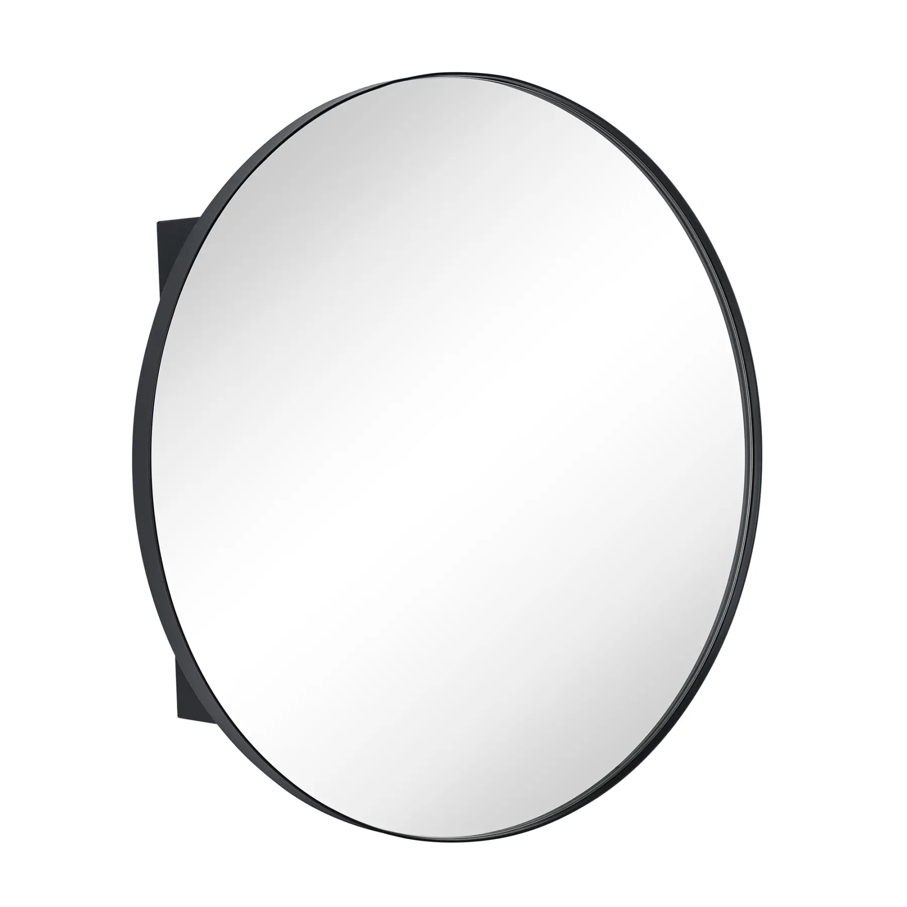 TEHOME Round Surface Mount Metal Framed Medicine Cabinet Circle Bathroom, Cabinet with 2 Adjustable Shelves