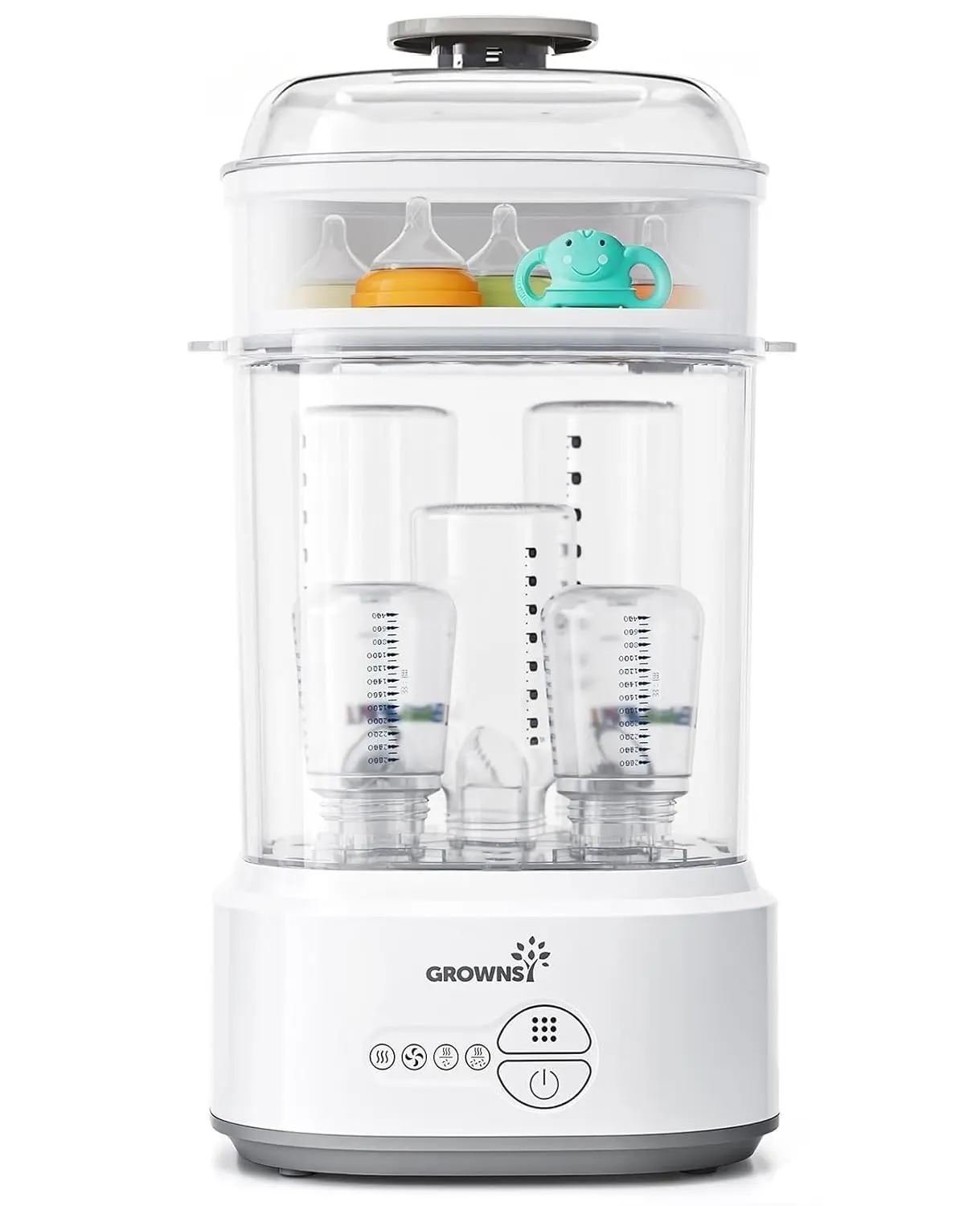 #SummerVibes Grownsy Bottle Sterilizer and Dryer, Compact Electric Steam Baby Bottle Sterilizer, Bottle Sanitizer for Baby Bottles, Pacifiers, Pump Parts，Baby Product bottle washer./916