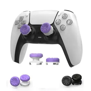 Precision Rings Thumbsticks Aim Boost Kit For Playstation 5 (Ps5) And Playstation 4 (Ps4),XBOX, Controllers Accessories | Purple-Black Thumbsticks | Silicone Thumbstick Player Controller Controller Aim Thumbsticks