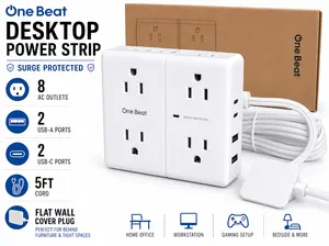 One Beat Desktop Power Strip 8 Outlets 2 USB 2 C Ports And 5 Ft Cord