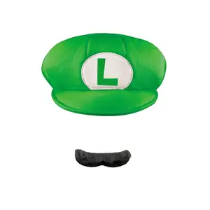 Luigi Adult Hat and Mustache