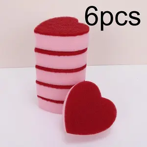 6pcs Cleaning Sponge Set, Scrubbing Dishcloth for Sink, Stove, Pots, Bowls, Utensils, Essential Kitchen Cleaning Tools