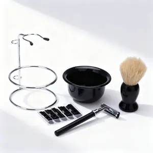 Men's Care Manual Knife Set, Holiday Gift Old Style Shaving Razor Set, Essential Grooming Tools, Perfect for Daily Use