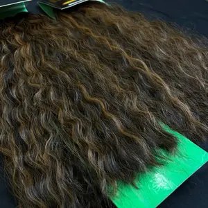 Wavy 1B/27 Bundles - Synthetic & Human Hair Blend for Unique Styling Options with Highlighted Wavy Effect