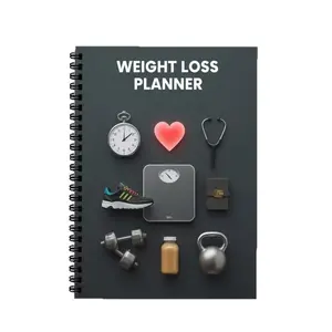 Weight Loss Planner Notebook, Track Your Fitness Journey, Monitor Weight Loss Goals, Essential Tool for Health Enthusiasts