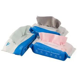 NT Dreams 8'' x 8'' x 20 pcs/bag, 4 Bags Reusable Cleaning Towels – Washable, Super Absorbent, and Fast-Drying Cloths That Replace Disposable Paper Towels. Durable Non-Woven Fabric Perfect for Kitchen Counters, Tables, and All Surfaces