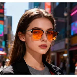 Blue Light Blocking Glasses Square Frame Gold Silver Leopard Print Unisex AC Lens for Computer Work Study Fashion Daily Wear Party Stylish Accessory