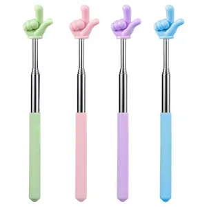 1PCS Retractable Colorful Finger Pointer Stick, Extendable Mini Teacher Pointer for Classroom, Whiteboard, Blackboard, Presentation & Reading – Ideal Easter or Children's Day Gift for Teachers, Parents & Kids