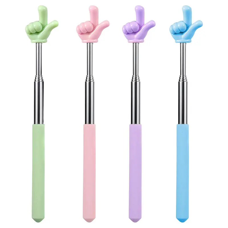 1PCS Retractable Colorful Finger Pointer Stick, Extendable Mini Teacher Pointer for Classroom, Whiteboard, Blackboard, Presentation & Reading – Ideal Easter or Children's Day Gift for Teachers, Parents & Kids