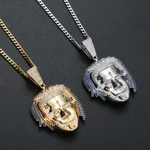 XXX Jahseh Jah Chain Pendant Tentasion Piece Legend Rapper Memorial Chains Hip Hop Cubic Zirconia Necklace for Daily Wear