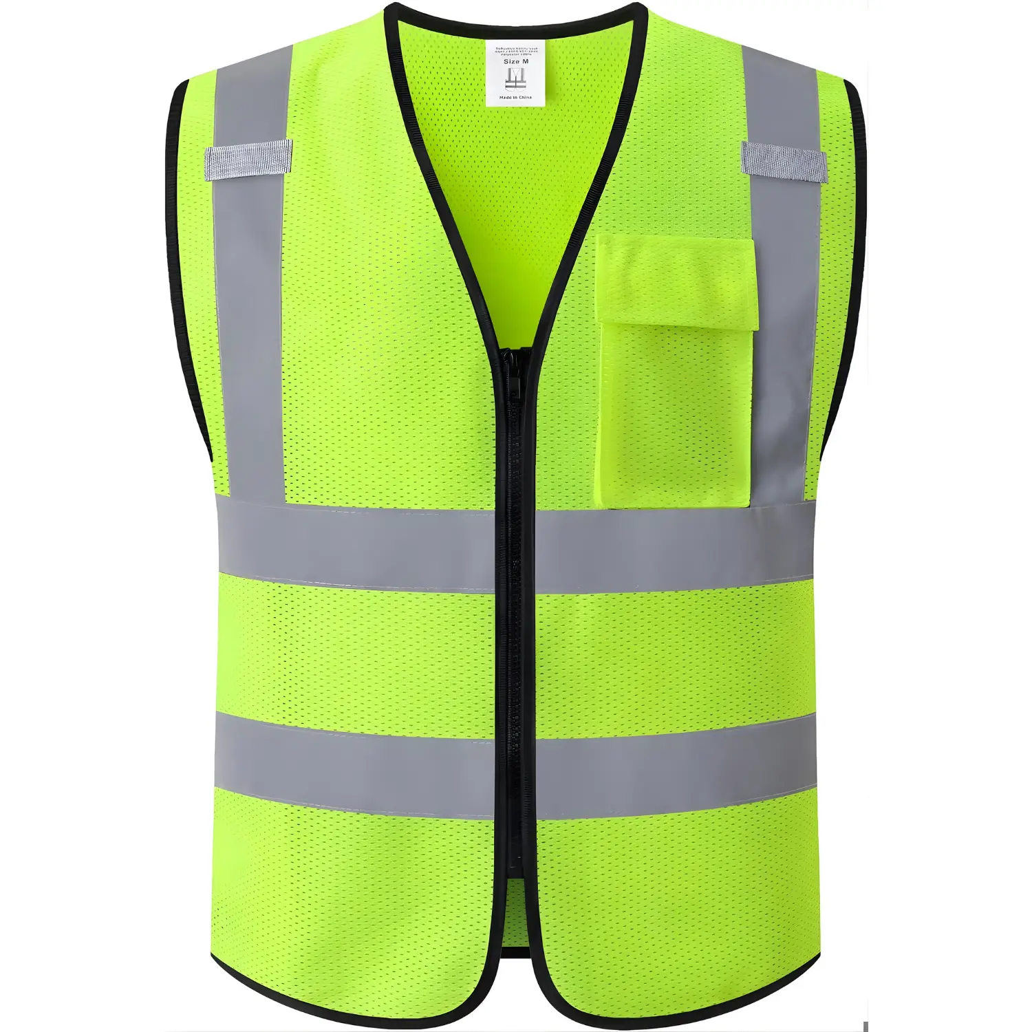 Hi Vis Reflective Safety Vest for Men and Women Mesh High Visibility Construction Vest with Chest Pocket for Work and Night Safety Gear