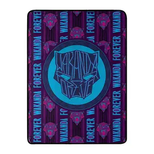Black Panther Wakanda Forever Sign of Strength Blanket