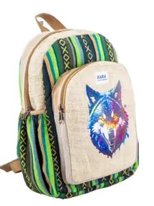 RARA Handmade hemp backpack Quilted Casual Daypack