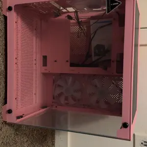 DIYPC ARGB-Q1.V2-P Pink USB3.0 Tempered Glass Micro ATX Gaming Computer Case w/ Dual Tempered Glass Panel and 3 x ARGB 120mm Fans (Pre-Installed)