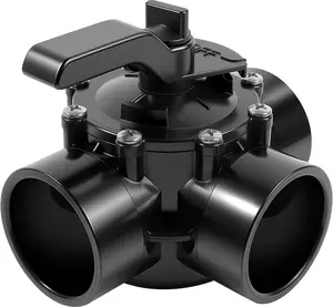 3-Way 4717 Pool Diverter Valve Replacement, 2" to 2.5" PVC, NeverLube Positive Seal, For Inground Pool & Spa Systems