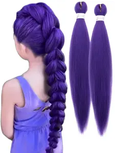 Synthetic Braided Hair Pre Stretched Long Braids Weave 20 Inch 2 Pack Crochet Twist Braiding Hair Durable Fashion Braiding Hair Extensions For Women Kids