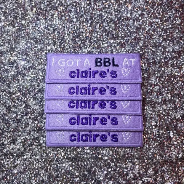 Claires Embroidered Patch | Iron on Patch | Sew on Patch | Appliqué