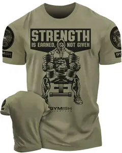 077. Strength Is Earned Not Given Funny Workout Gym T-Shirt for Men