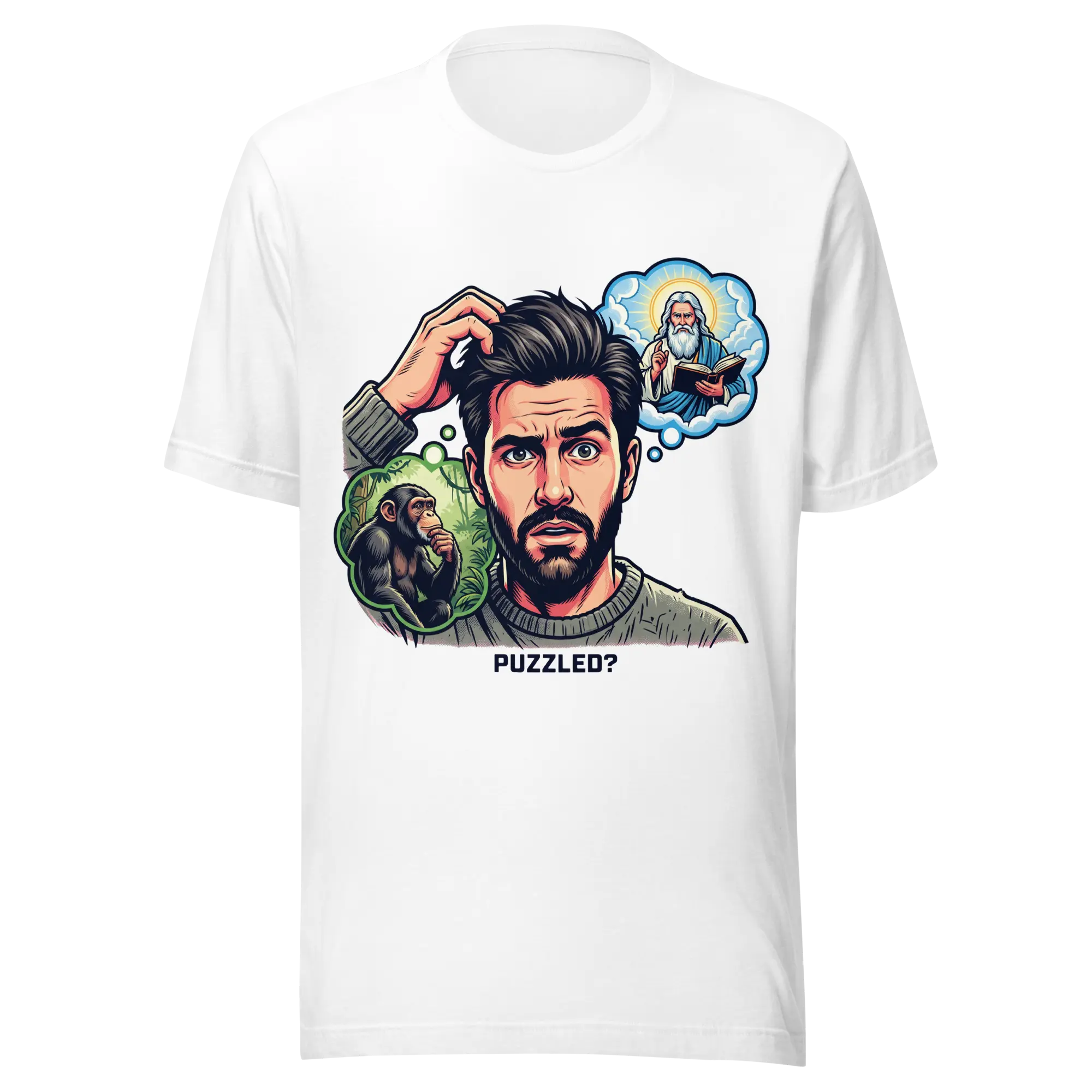Puzzled about Big Bang Theory vs Evolution Statement Tee