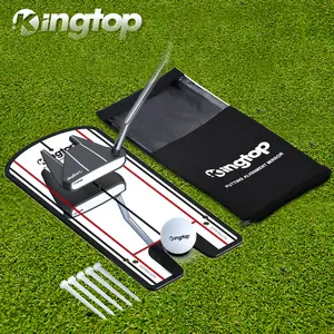 KINGTOP Golf Putting Mirror with Practice Putting Cup - Alignment Training Aids for Consistency & Accuracy - with Carry Bag and Golf Tees, Ideal for Indoor | Outdoor Golf Accessories Putter