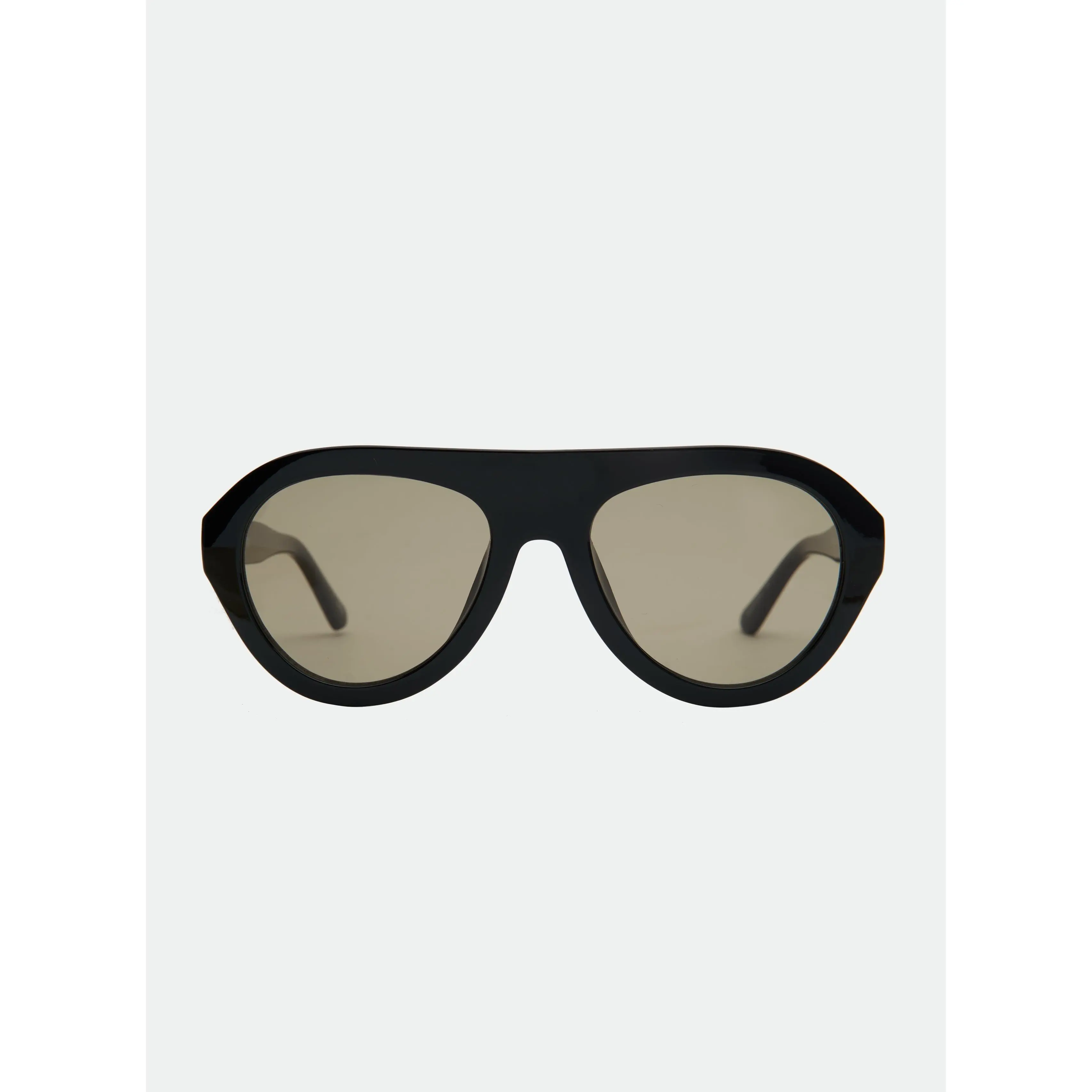 OTRA x Grandquist Maddy Black Oversized Sunglasses -Chunky Aviator