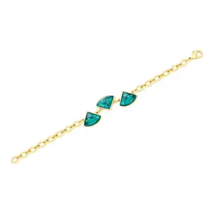 Bracelet with Emerald gemstones