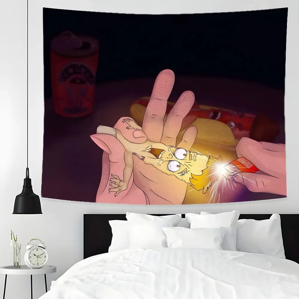 Weird Cartoon Quirky Tapestries Background Decoration Hangable Ornaments Wall Large Tapestry Wall Hanging, Multiple Sizes, Easy to Clean and Maintain. Suitable for Living rooms, Bedrooms, Homes and Parties Great Gift for friend