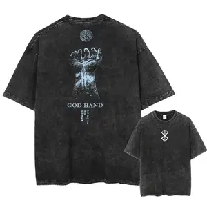 valentine shirts  Harajuku Vintage Tshirt Streetwear Japanese Anime Graphic Print Washed Short Sleeve Oversized T-Shirt Men Casual Tees Top Unisex