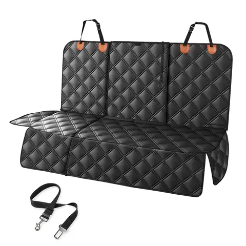 Ultimate Waterproof Dog Car Seat Cover Back Seat, Full Protection Nonslip & Scratch-Proof Pet Hammock, Durable Seat Protector for Dogs & Kids with Safety Strap, Easy Install & Clean, Fits Most Cars & SUVs #Summervibes