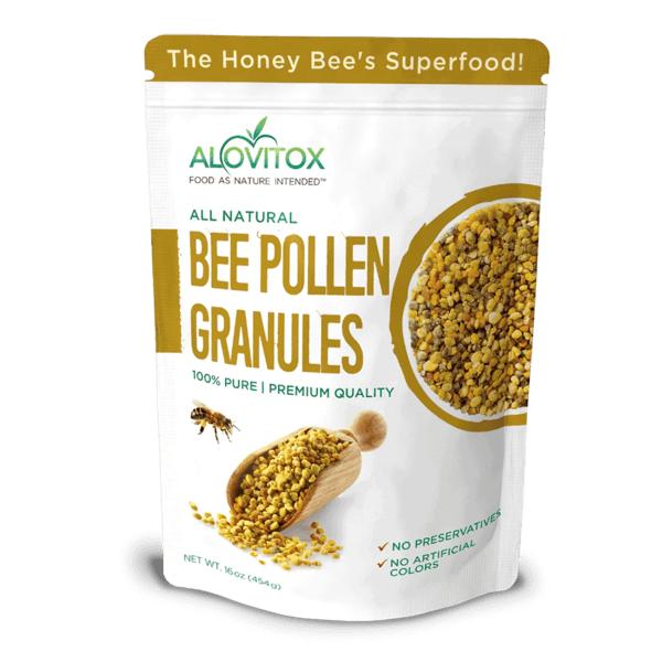 ALOVITOX: Organic Bee Pollen Granules I Superfood Mix for Beverage, Salad, Yogurt I with Antioxidants, Protein & Vitamins – Organic Vegan Gluten-Free