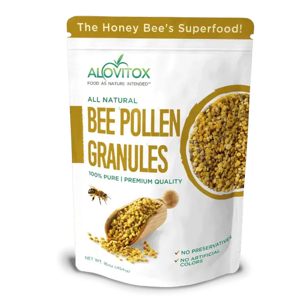 ALOVITOX: Organic Bee Pollen Granules I Superfood Mix for Beverage, Salad, Yogurt I with Antioxidants, Protein & Vitamins – Organic Vegan Gluten-Free