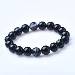 【Direct Buy】1 pcs Black agate Bracelet