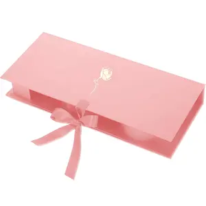 Pink Flower Gift Box I HEART U Letter Large Flower Boxes with Ribbon for Christmas, Wedding Party, Mothers Birthday Love Favors, Bridal Shower Chocolate Packaging, Rose Bouquet Present