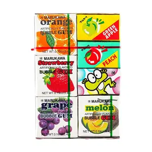 MARUKAWA Japanese Fruit Flavored Bubble Gum - 7 Assorted Flavors, 36.6g - TWICE Nayeon Recommended Chewy Candy