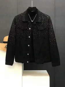 Men's Denim Jacket, Premium And Stylish, Heavy-Duty, Sparkling Rhinestone, Light Luxury, Fashion Brand Top Jacket