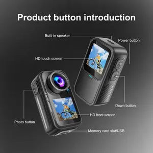 WiFi Action Camera Dual Touch Screen 98FT Waterproof 5X Zoom EIS Stabilization Compact