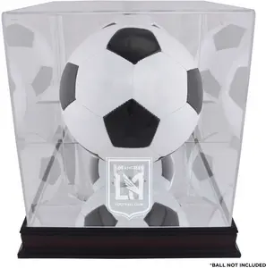 LAFC Mahogany Team Logo Soccer Ball Display Case