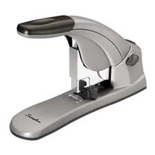 Heavy-Duty Office Stapler with Protective Finish, 20-120 Sheets Capacity, 2.75 in. Throat Depth, Gray, 50% Less Stapling Effort, Easy Jam-Clearing Knob, 1-Button Front-Loading Cartridge, Precision Alignments, Versatile Adjustment Guide, All-Metal Cast, On