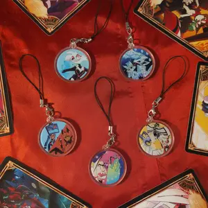 Hazbin Hotel *Inspired* Vinyl Record Phone Charms Cellphone Smartphone Acrylic